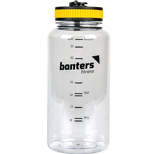 Banters 1 Liter Sport-Trinkflasche BPA-frei mit Schraub-Verschluss - Leicht, bruchsicher & dicht