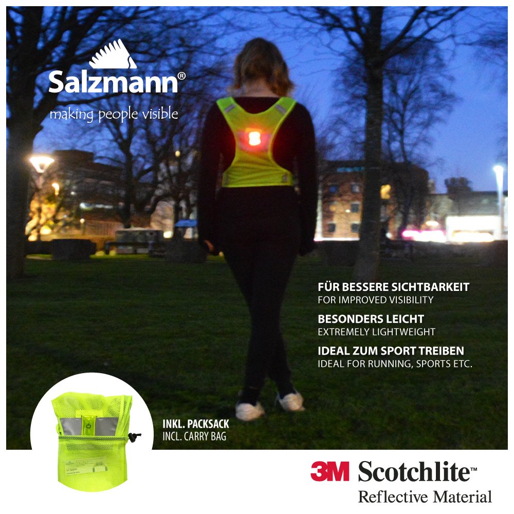 Salzmann Reflektorweste mit LED-Rücklicht